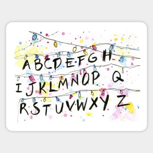 Christmas Lights Alphabet Sticker